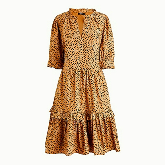 J. Crew Dresses & Skirts - J.Crew Ruffle Necklace Tiered Pop-over Dress NWT